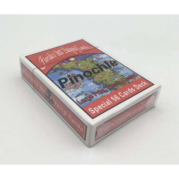 Florida Pinochle Playing Cards Deck Large Print BRAND NEW SEALED - Picture 3 of 4